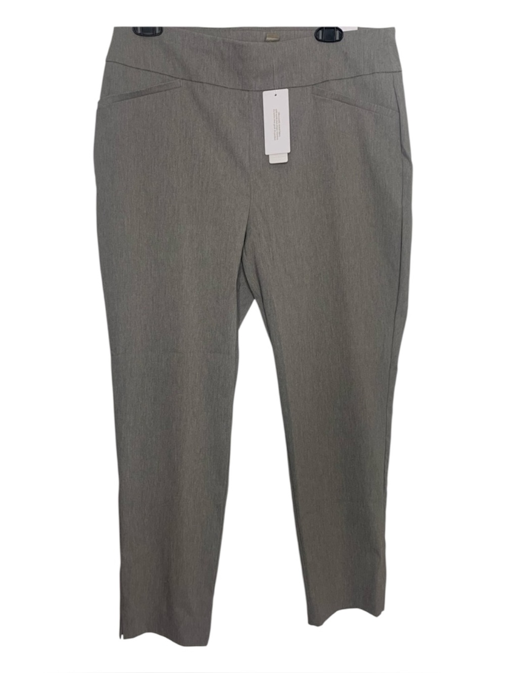 Nwt Chico's Heather Gray Perfect Stretch Slim Ankle  Straight Leg pull on pant M